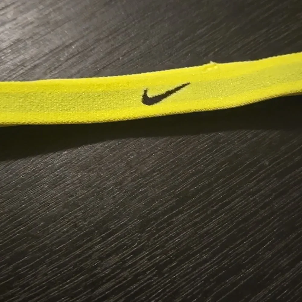 Nike Yellow headband hair accessory youth adult white hair band accessories Slim